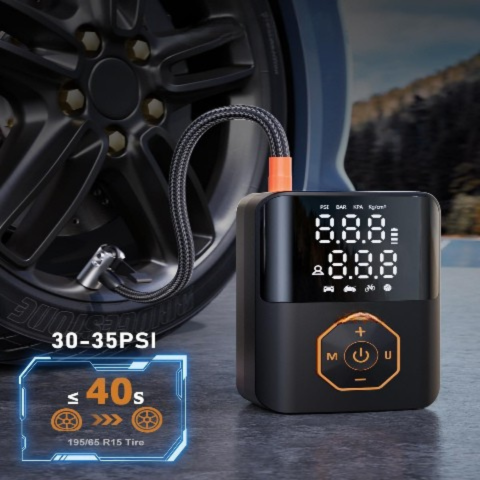 Compresor de aer portabil — Pompă fără fir rapidă și puternică