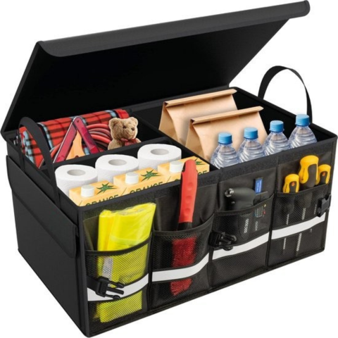 Organisateur Coffre Auto — Boîte De Rangement Étanche Et Pliable