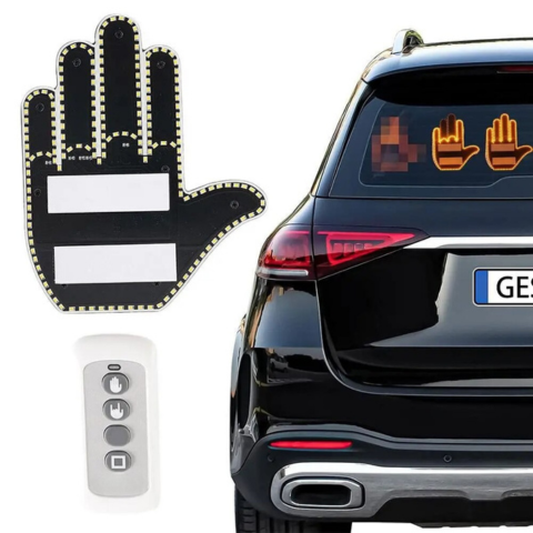 LED Remote-Controlled Signaling For Rear Window — Gestures And Light Messages