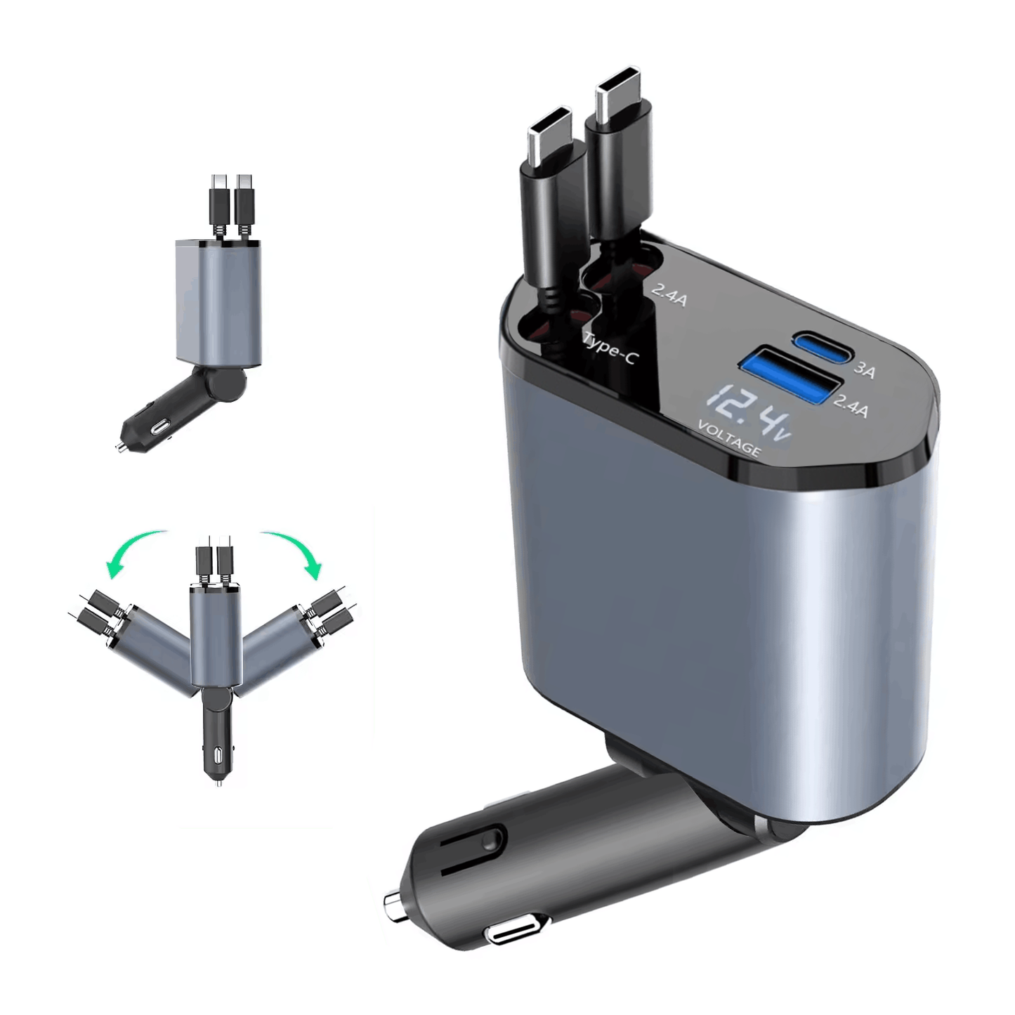 Biloplader 9-i-1 — Effekt 154W til alle dine enheder