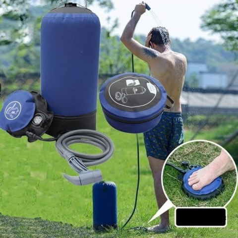 Duș portabil de camping - igienă în aer liber și dimensiuni compacte