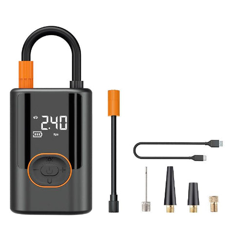Inflador de neumáticos portátil con manómetro digital