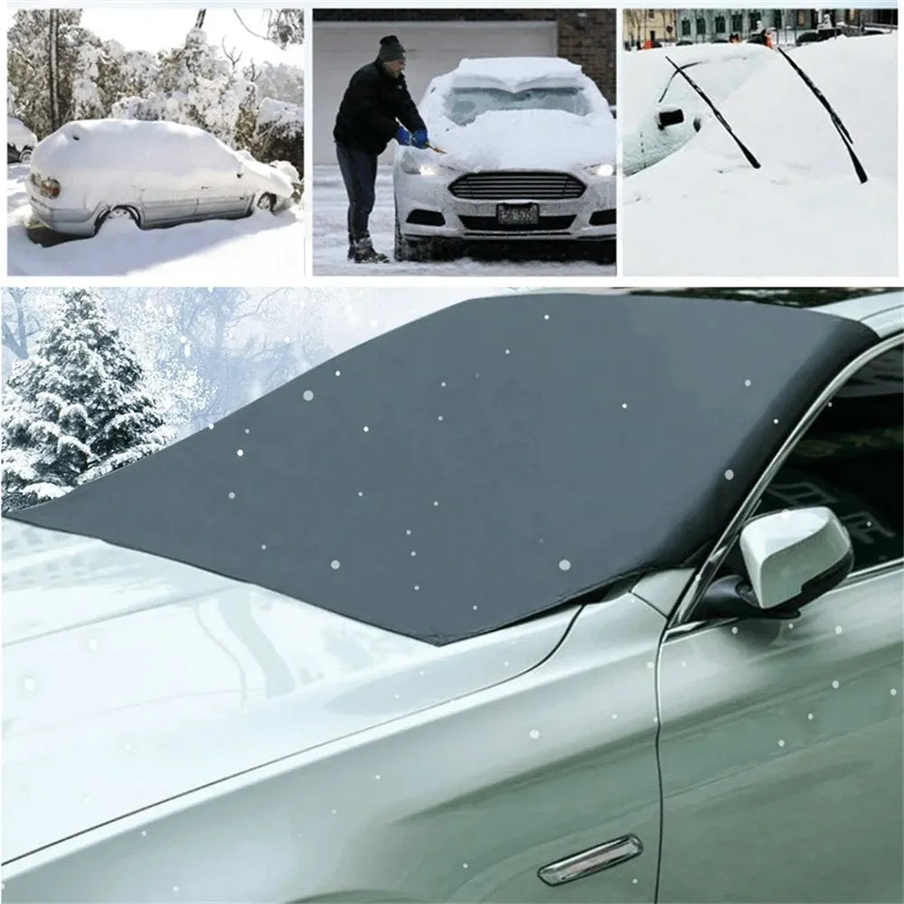 マグネティックカバー フロントガラス — 霜と雪からの保護 