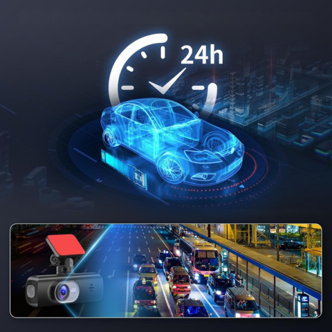 Dashcam Dublu Obiectiv – Supraveghere Totală și Conexiune WiFi 
