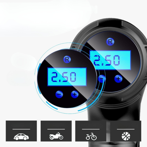 Tragbarer Luftkompressor — Intelligenter Luftpump mit LCD-Bildschirm 