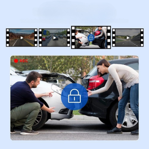 Dashcam Dublu Obiectiv – Supraveghere Totală și Conexiune WiFi 