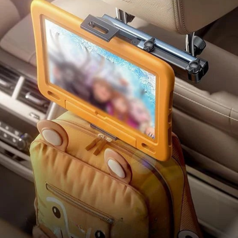 Podpora pre telefón a tablet do auta – nastaviteľné uchytenie na opierku hlavy 