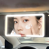 Auto Spiegel Met LED Verlichting - Verstelbare Verlichtingsniveaus 