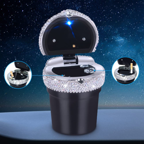 ブリリアント ミニカー灰皿 - エレガントなデザイン＆煙防止クロージャー