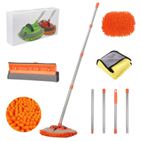 Multifunctionele Auto Was Kit — Verstelbare Handgreep & Zachte Doek 