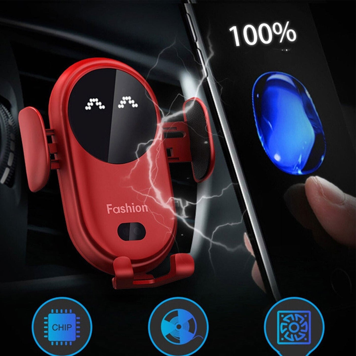 Chargeur de voiture intelligent sans fil | Support de téléphone